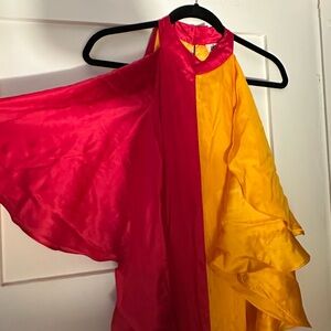 Pinnacle by Shruti Sancheti Color Block Ruffle Dress